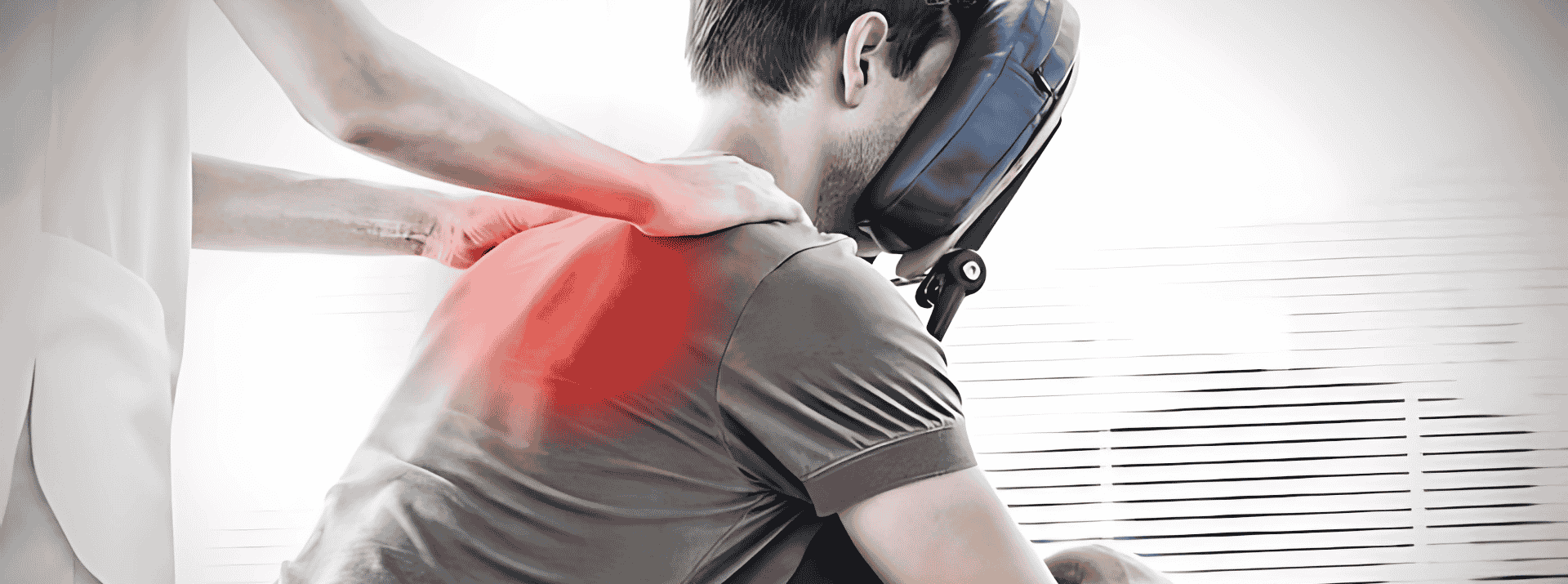 physiotherapist-dr. hamza minhas-giving-shoulder-massage-man-against-highlighted-pain in body revive clinic, lahore
